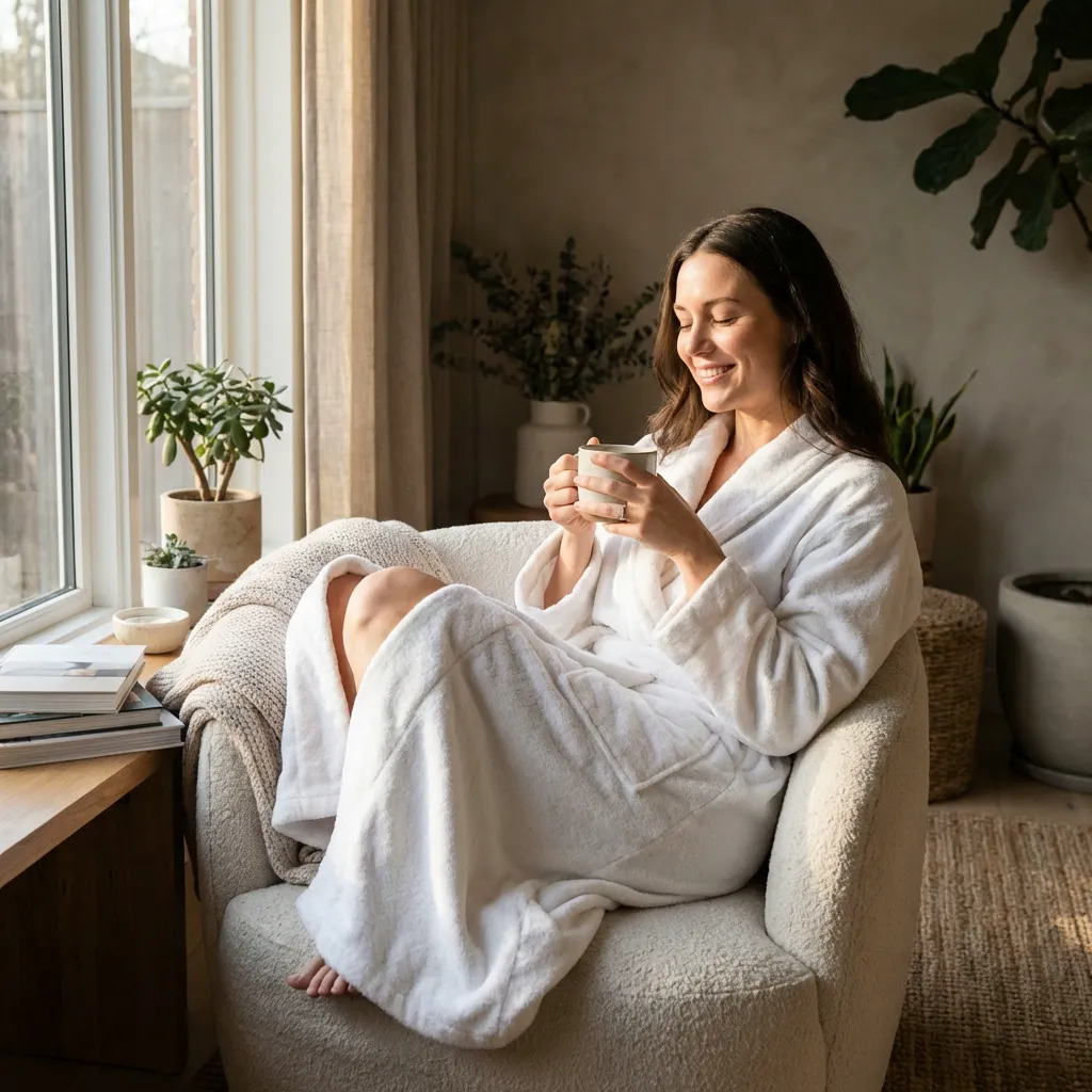 Mulher relaxando em recuperação